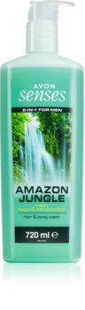 Avon Senses Amazon Jungle gel doccia per corpo e capelli per uomo