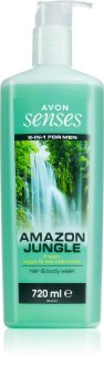 Avon Senses Amazon Jungle sprchový gel na tělo a vlasy pro muže