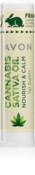 Avon Cannabis Sativa Oil Nourish & Calm balzám na rty s konopným olejem