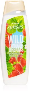 Avon Senses Wild Strawberry Dreams šilkinės konsistencijos dušo želė braškių kvapo