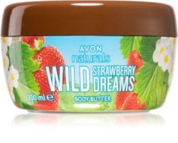 Avon Naturals Wild Strawberry Dreams maitinamasis kūno sviestas braškių kvapo