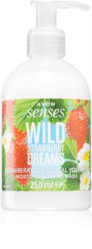 Avon Senses Wild Strawberry Dreams flüssige Seife für die Hände mit Erdbeerduft