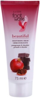 Avon Foot Works Beautiful hydratační krém na nohy s granátovým jablkem a čokoládou