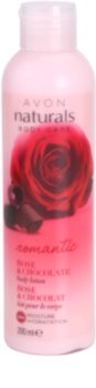 Avon Naturals Body tělové mléko s růží a čokoládou