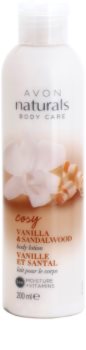 Avon Naturals Body молочко для тіла з ваніллю та сандаловим деревом