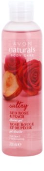 Avon Naturals Body gel de ducha con melocotón y rosa roja