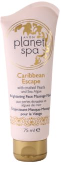 Avon Planet Spa Caribbean Escape озаряваща масажна маска за лице с екстракт от перли и морски водорасли