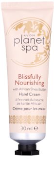 Avon Planet Spa Blissfully Nourishing with Ginger Käsivoide Sheavoin Kanssa