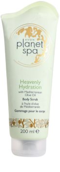 Avon Planet Spa Heavenly Hydration hydratační tělový peeling s olivovým olejem