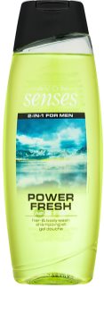 Avon Senses Power Fresh gel de duche e champô 2 em 1