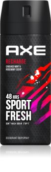 Axe Recharge Crushed Mint & Rosemary déodorant et spray corps 48h