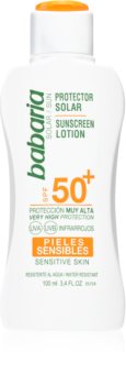 Babaria Sun Sensitive zonnebrandmelk voor gevoelige huid SPF 50+