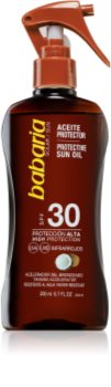 Babaria Sun Protective Oil óleo solar para rosto e corpo com óleo de coco