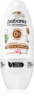 Babaria Coconut & Vanilla antiperspirant roll-on so 48hodinovým účinkom