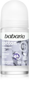 Babaria Deodorant Cotton roll-on antibacteriano com efeito nutritivo