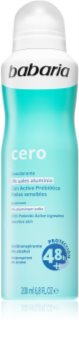 Babaria Deodorant Cero Antitranspirant Spray voor Gevoelige Huid