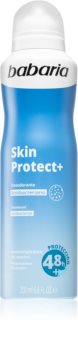 Babaria Deodorant Skin Protect+ desodorizante em spray com ingrediente antibacteriana
