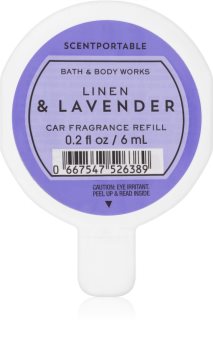 Bath & Body Works Linen & Lavender illat autóba utántöltő