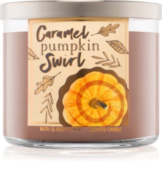 Bath & Body Works Caramel Pumpkin Swirl vela perfumada I.