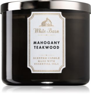 Bath & Body Works White Barn Mahogany Teakwood mirisna svijeća