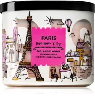 Bath & Body Works Rose Water & Ivy bougie parfumée III. (Paris)