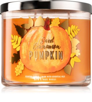 Bath & Body Works Sweet Cinnamon Pumpkin vonná sviečka III.