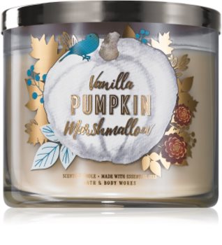 bath and body works vanilla pumpkin marshmallow candle