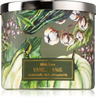 Bath & Body Works Vanilla Sage illatos gyertya