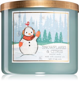 Bath & Body Works Snowflakes & Citrus vonná sviečka