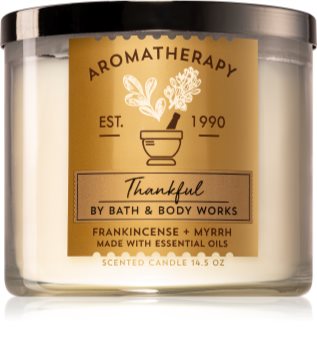 Bath & Body Works Frankincense + Myrrh duftkerze (Thankful)
