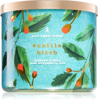 Bath & Body Works Vanilla Birch vonná sviečka s esenciálnymi olejmi