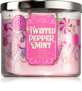 Bath & Body Works Twisted Peppermint ароматическая свеча с эфирными маслами