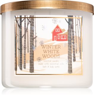 Bath & Body Works Winter White Woods illatos gyertya