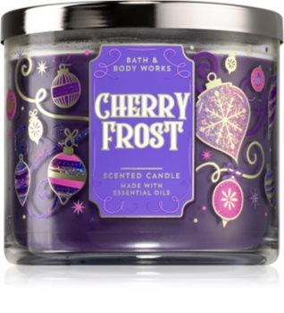 bath and body works cherry frost candle