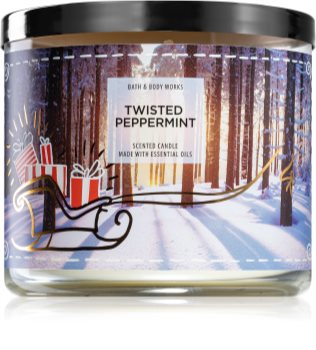 Bath & Body Works Twisted Peppermint vonná sviečka III.