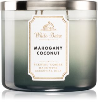 Bath & Body Works White Barn Mahogany Coconut świeczka zapachowa