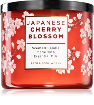Bath & Body Works Japanese Cherry Blossom vonná sviečka s esenciálnymi olejmi