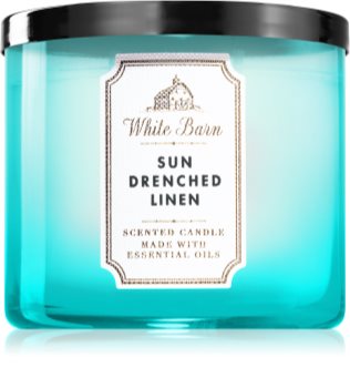 Bath & Body Works Sun-Drenched Linen lumânare parfumată cu uleiuri esentiale