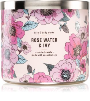 Bath & Body Works Rose Water & Ivy vonná sviečka