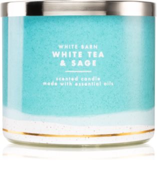 Bath & Body Works White Tea & Sage vonná svíčka