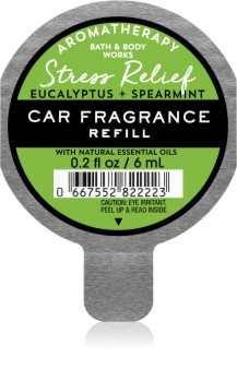 Bath & Body Works Stress Relief Eukalyptus Spearmint luftfrisker til bil Genopfyldning