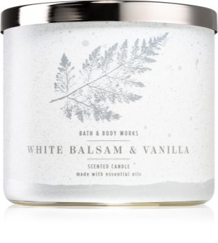 white balsam and vanilla candle