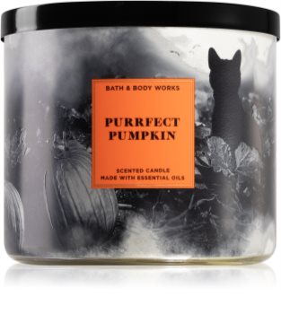 bath and body works purrfect pumpkin candle