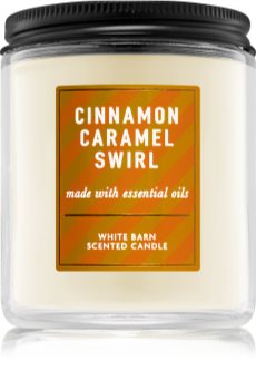 Bath & Body Works Cinnamon Caramel Swirl scented candle I.