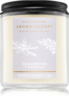 Bath & Body Works Aromatherapy Cedarwood Vanilla candela profumata