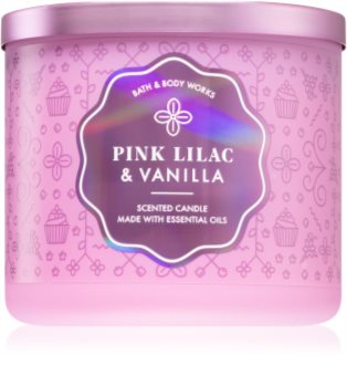 bath and body works pink lilac and vanilla candle