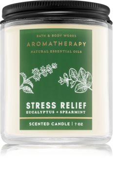 Tactile sense cement stomach Bath & Body Works Aromatherapy Eucalyptus & Spearmint aromatizēta svece II  | notino.lv