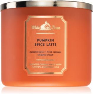 Bath & Body Works Pumpkin Spiced Latte mirisna svijeća s esencijalnim uljem I.