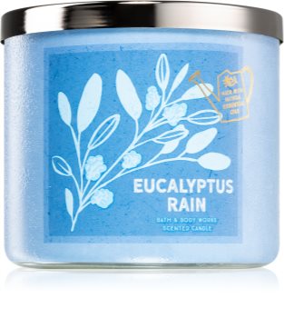 Bath & Body Works Eucalyptus Rain vonná sviečka s esenciálnymi olejmi