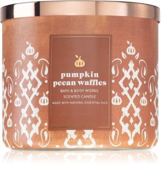 Bath & Body Works Pumpkin Pecan Waffles mirisna svijeća s esencijalnim uljem